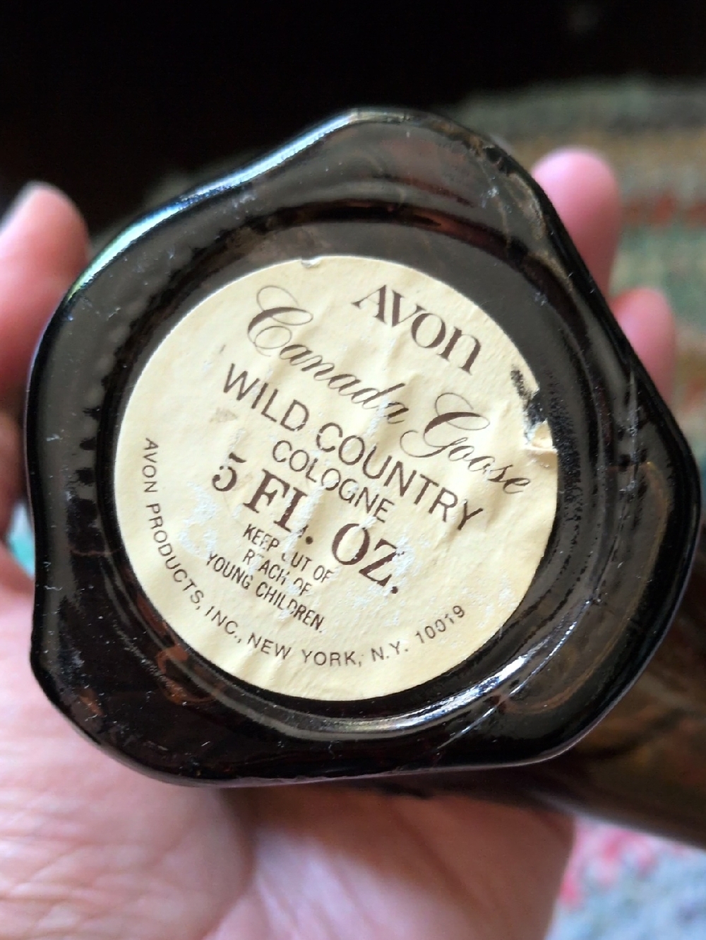 Vintage 1970s Avon Canada Goose Brown Glass Perfume Cologne Bottle Decanter - Picture 7 of 12
